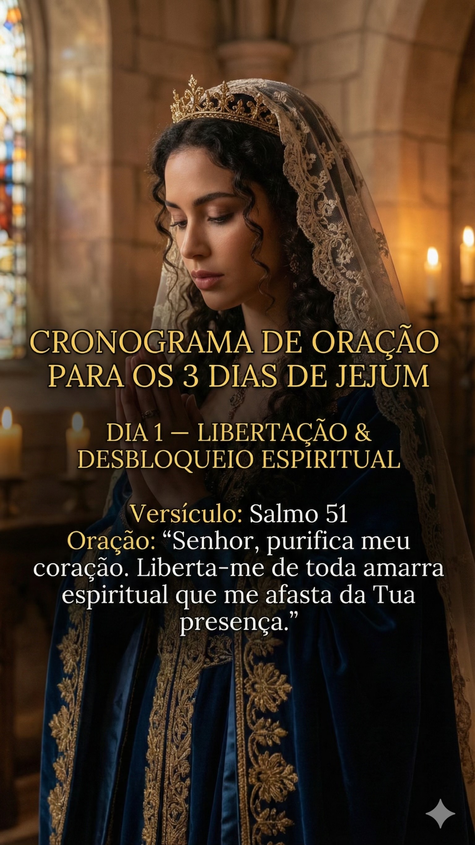 Cronograma de oração - Dia 1